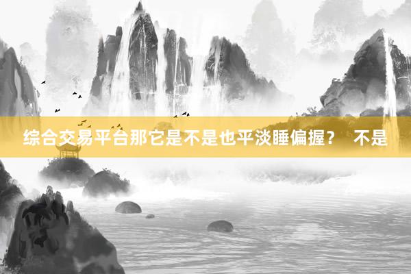 综合交易平台那它是不是也平淡睡偏握? 不是